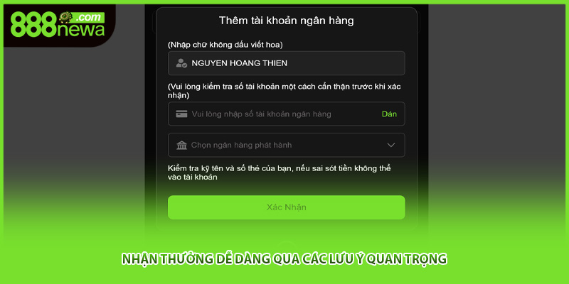 Nhận thưởng dễ dàng qua các lưu ý quan trọng